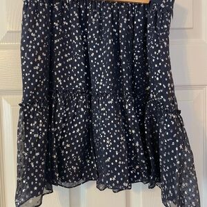 Kate Spade Navy Blue and Silver Skirt